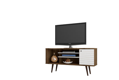 Manhattan Liberty - 53" TV Stand With Rustic Brown Frame