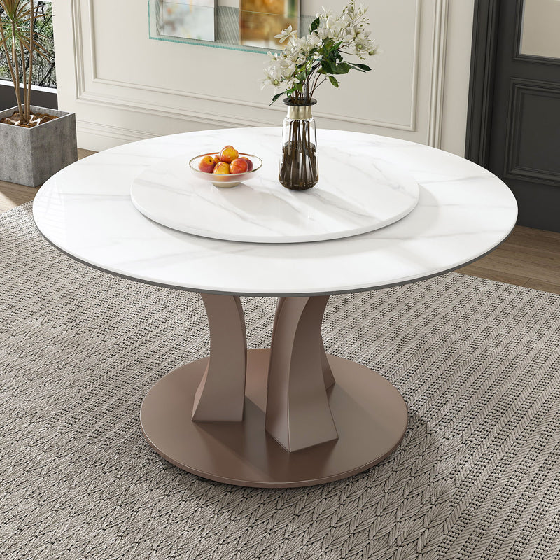 Table With Rotating Tray Scratch & Heat For Kitchen & Restaurant(Table Only - White