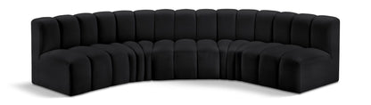 Arc - Faux Leather 5 Piece U-Shaped Modular Sofa