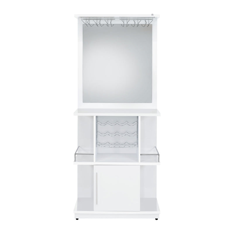 Wendolyn - Wine Cabinet With Light - Glossy White