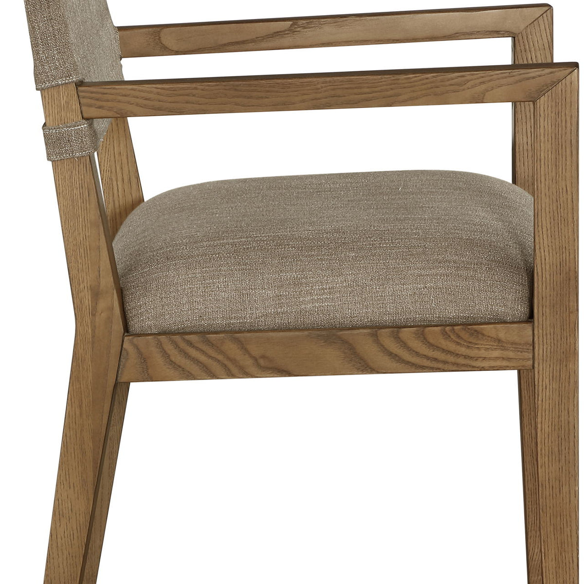 Avon - Linen Textured Performance Fabric Dining Arm Chair