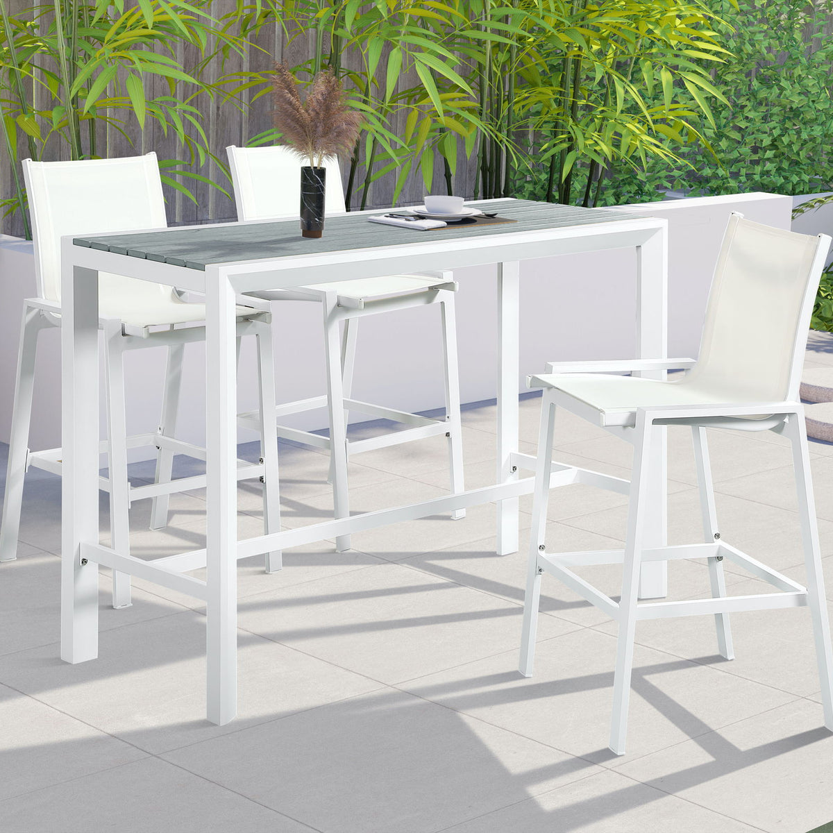 Nizuc - Outdoor Patio Rectangle Bar Table