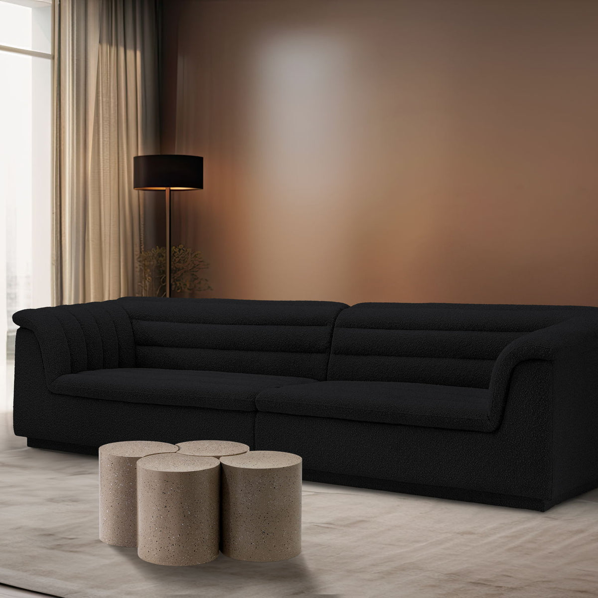 Dimple - 4 Piece Modular Coffee Table - Terazzo Finish