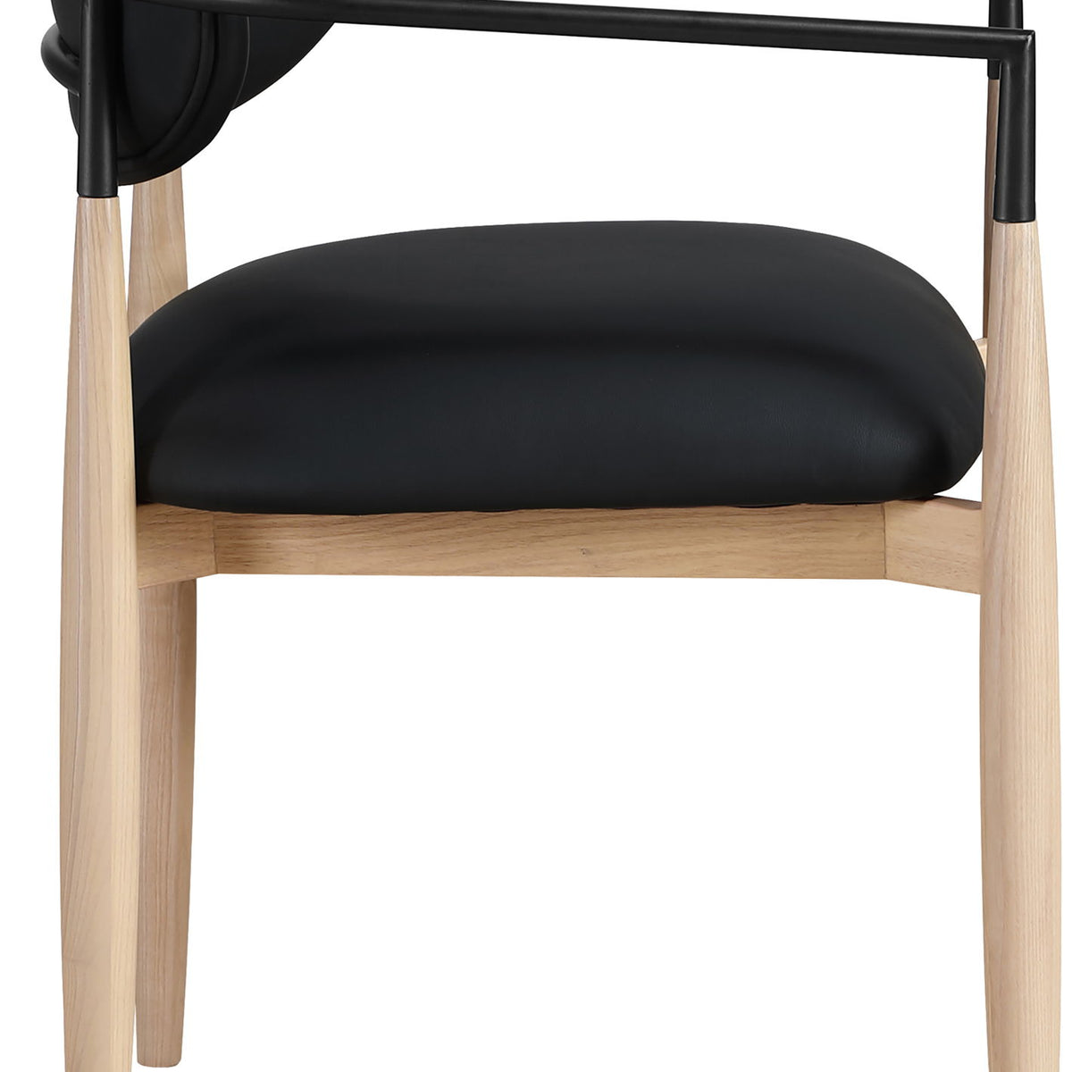 Riccio - Faux Leather Dining Arm Chair (Set of 2) - Natural Frame