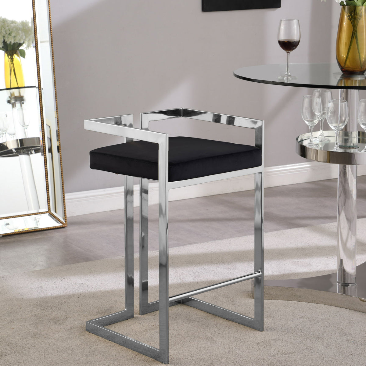 Ezra - Stool with Chrome Legs (Set of 2)