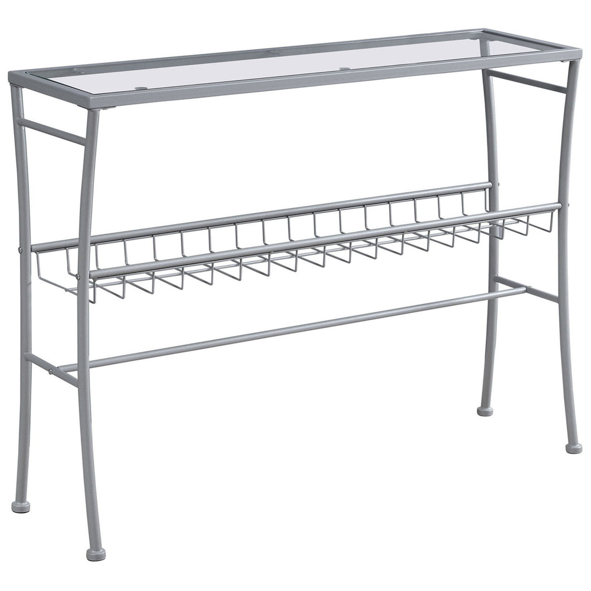 Accent Console Table For Entryway, Contemporary & Modern - Silver