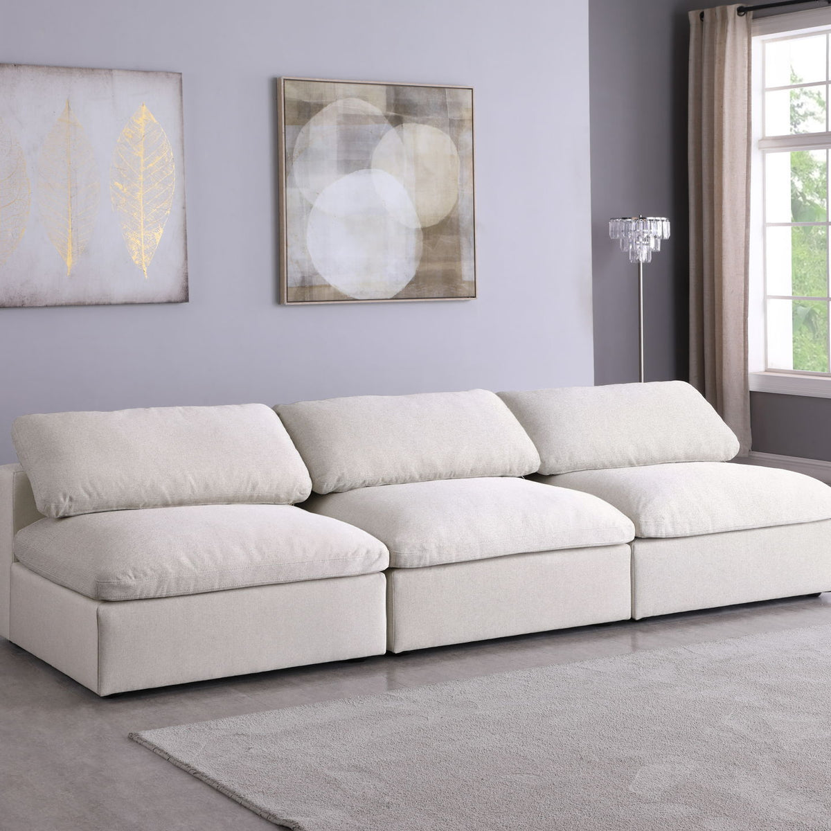 Serene - Modular Armless 3 Seat Sofa