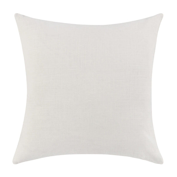 Ivory throw pillow, solid textured fabric