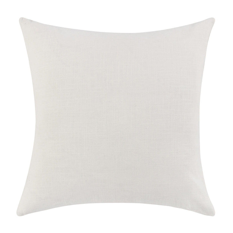 Ivory throw pillow, solid textured fabric