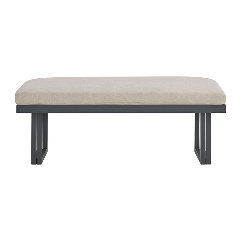 Playa - Dining Bench - Dark Gray / Beige