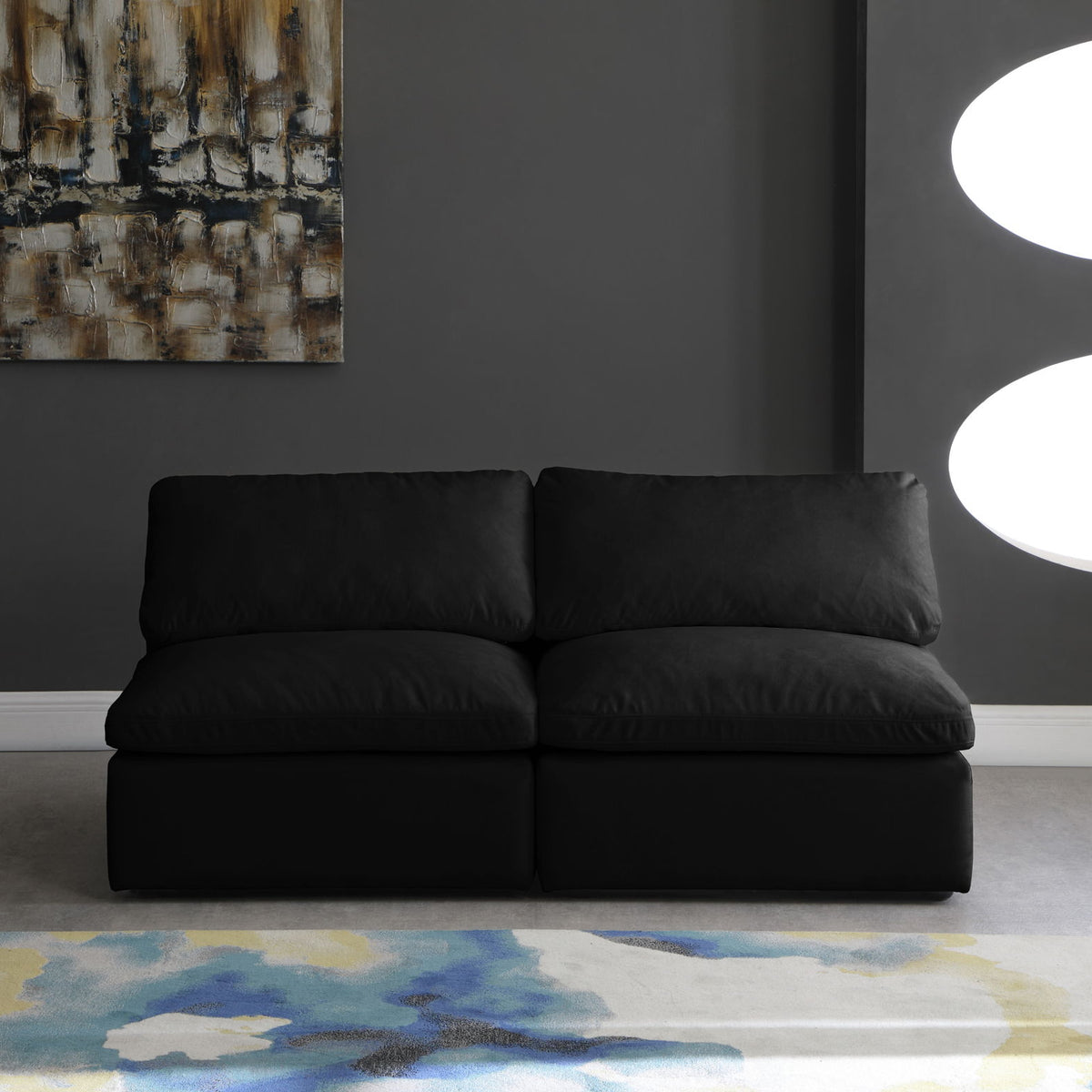 Plush - Modular Armless 2 Seat Sofa