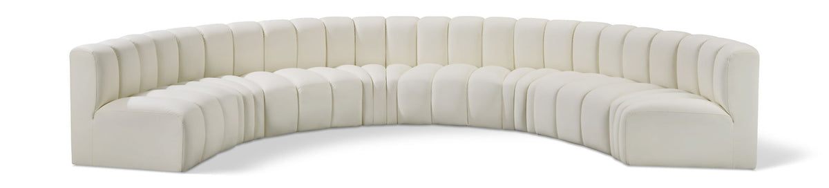 Arc - Faux Leather 8 Piece U-Shaped Modular Sofa