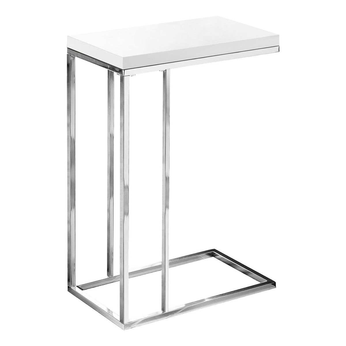 C-Shaped Accent Table Glossy For Living Room