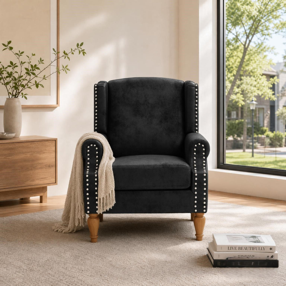 Decorative Chair With Stud Detailing