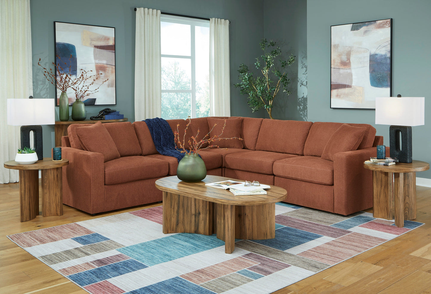 Ashley Furniture Modmax Sectional in Spice