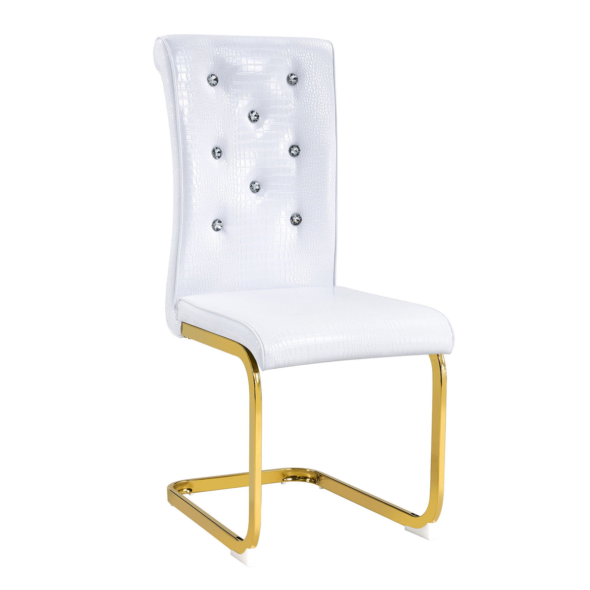 Elegant Design Alligator Skin Upholstered Dining Chairs