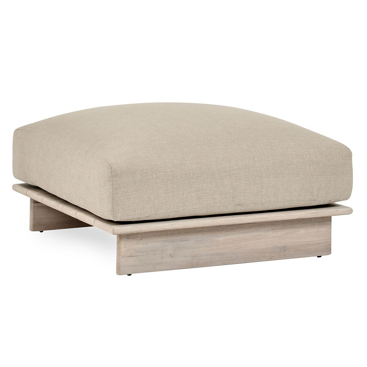 Livia - Teak Outdoor Ottoman - Taupe