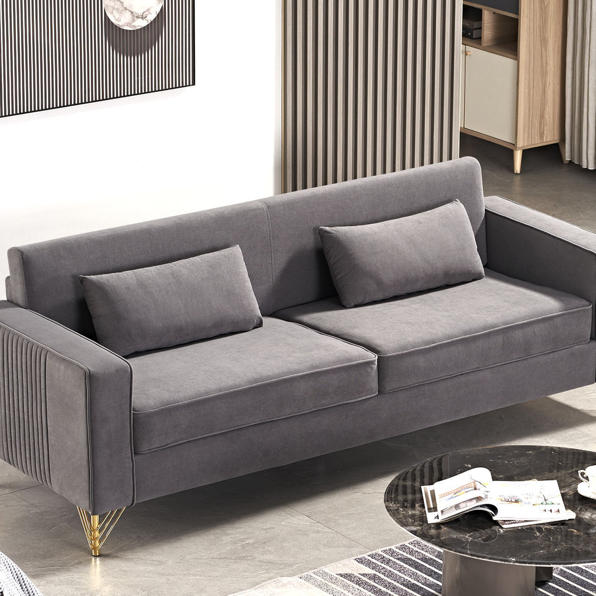 Aesthetic 3 Seater Couch With Classic Modern Appeal And Luxurious Soft Comfort