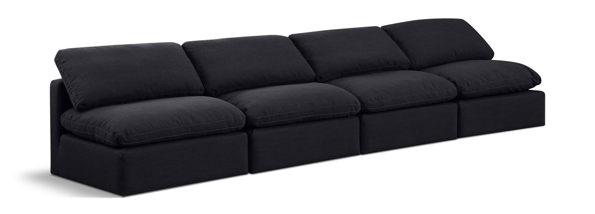 Indulge - Linen 4 Seat Modular Armless Sofa