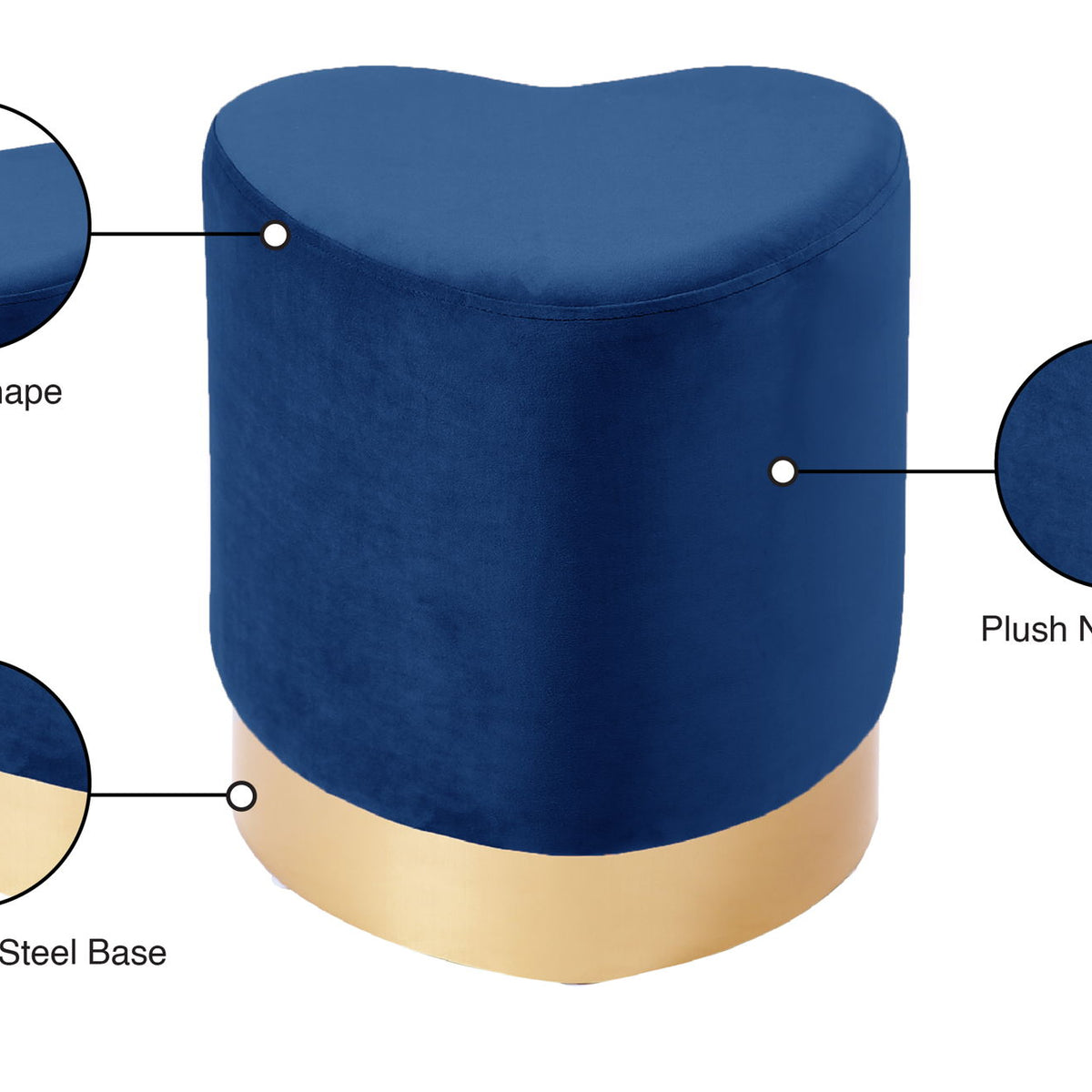 Heart - Stool Ottoman