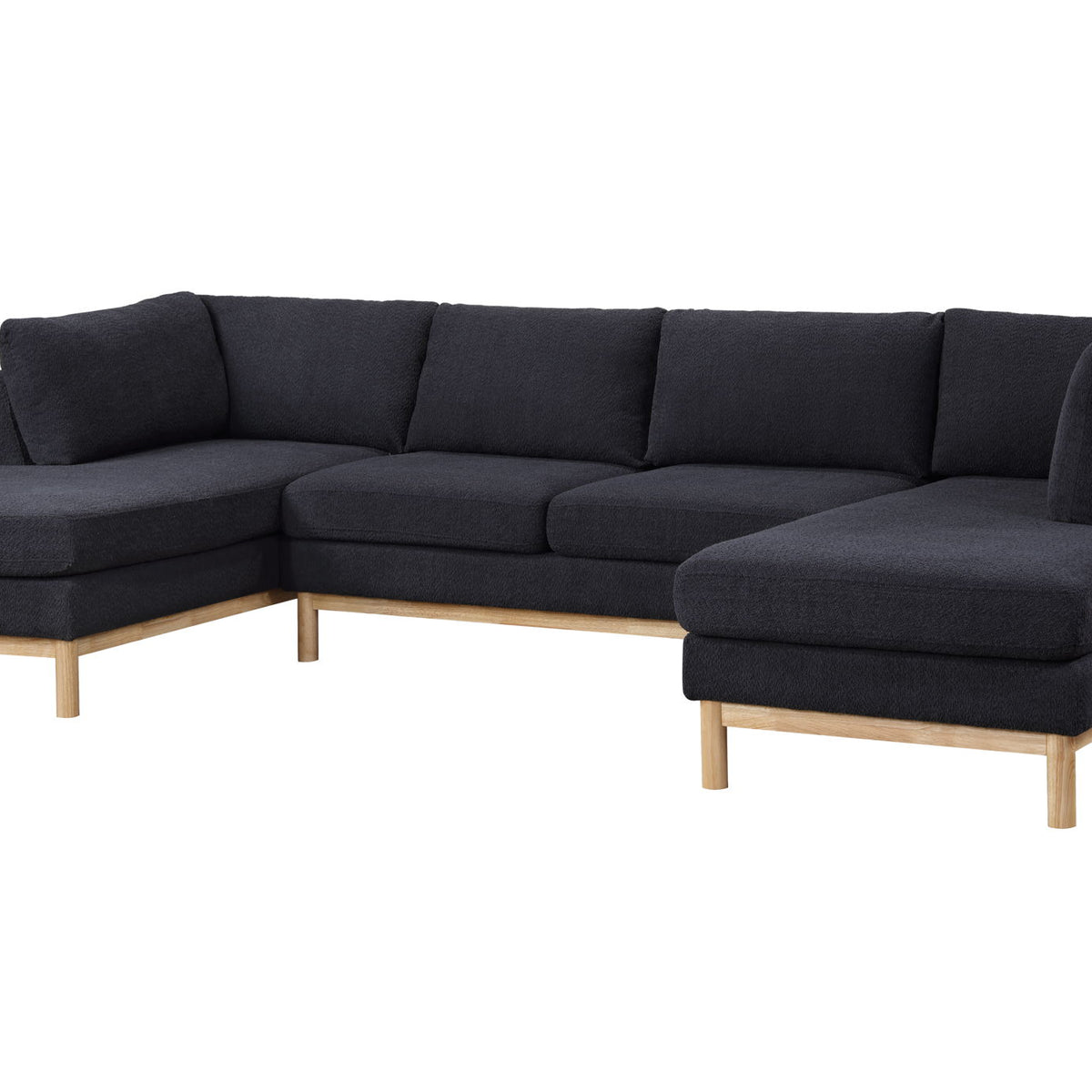 Hallie - Wide Sherpa Double Chaise U-Shape Sectional Sofa