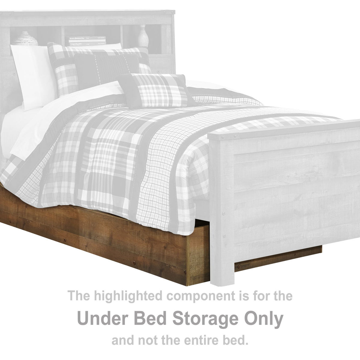 Trinell - Bookcase Storage Bed
