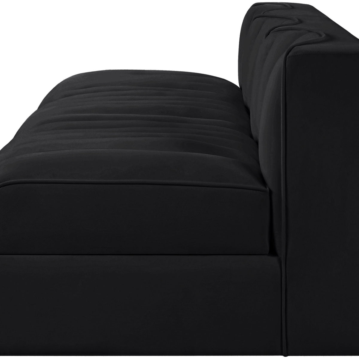 Rummi - Velvet Performance Fabric Upholstered 3 Piece Modular Armless Sofa