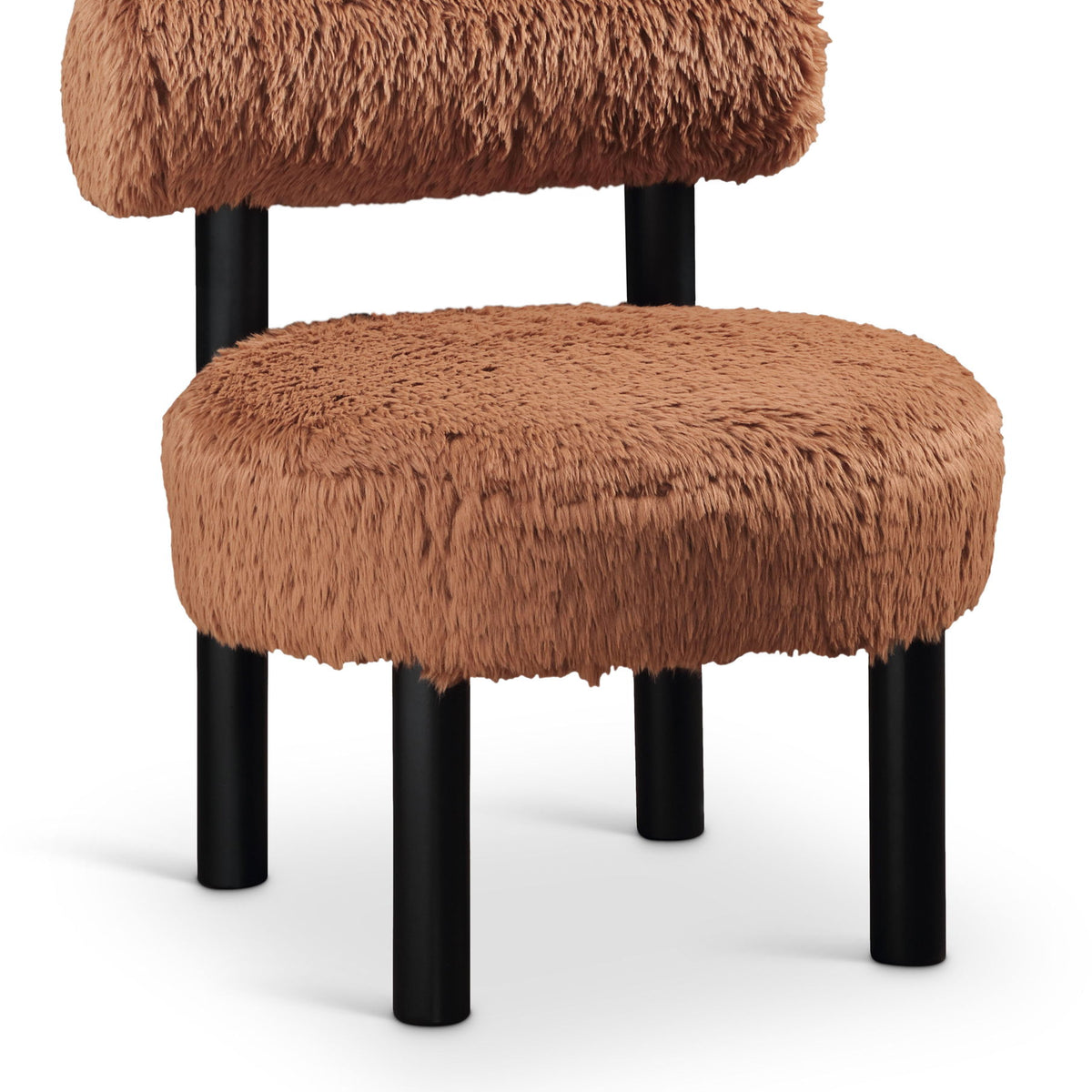 Ambre - Vegan Shearling Fabric Upholstered Accent Chair