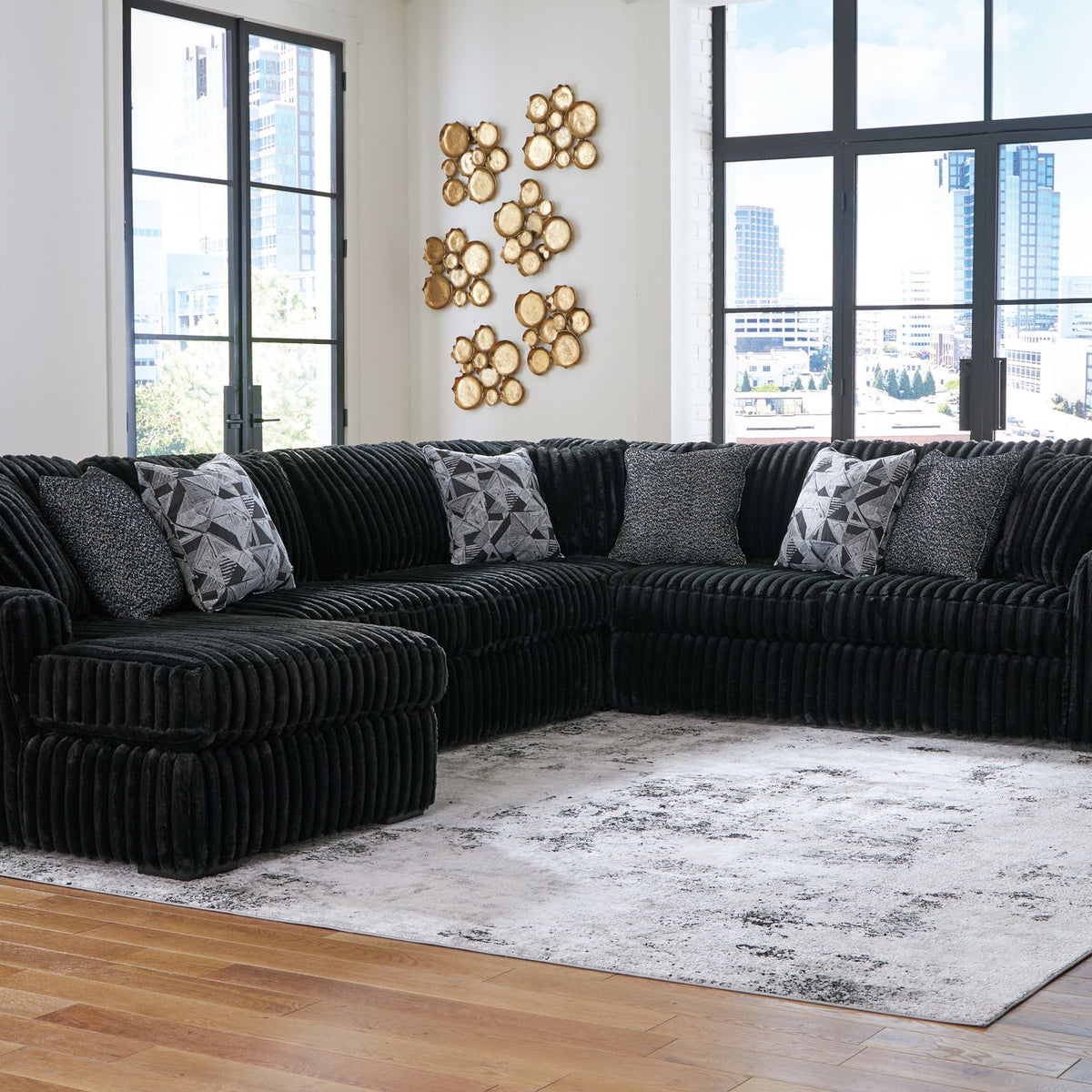 Midnight-Madness - 4 Piece Sectional