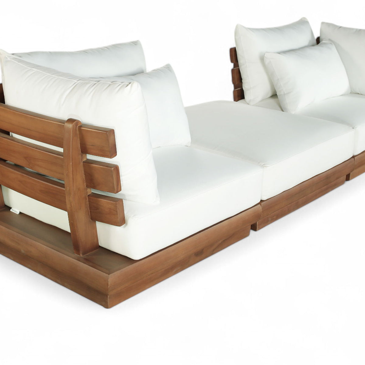 Mirella - 3 Piece Water Resistant Fabric Upholstered Outdoor Patio Modular Sofa