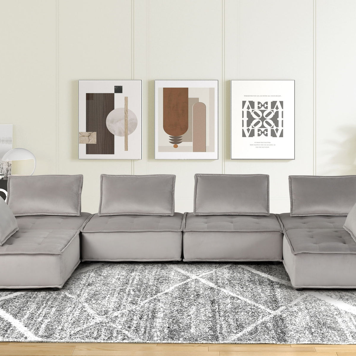 Anna - Stylish Sectional Sofa Ottoman