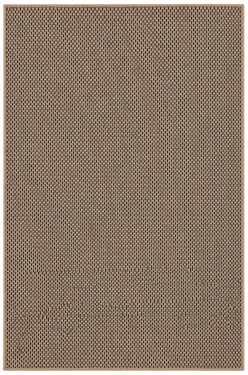Dark brown indoor/outdoor rug with tight woven dot texture