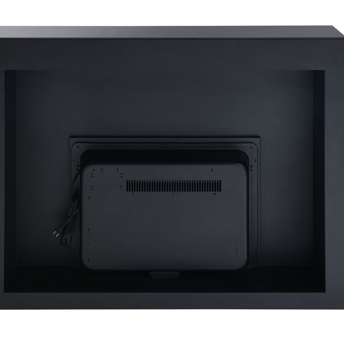 Drisana - Mirrored Fireplace - Black