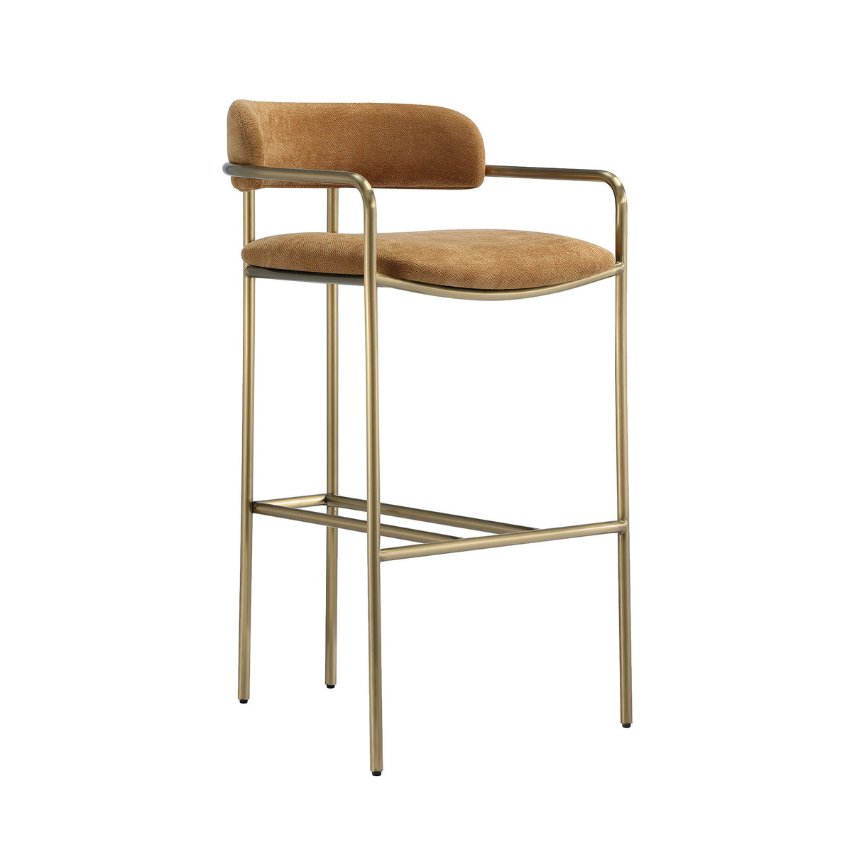 Manhattan Serene - Metal Upholstered Barstool