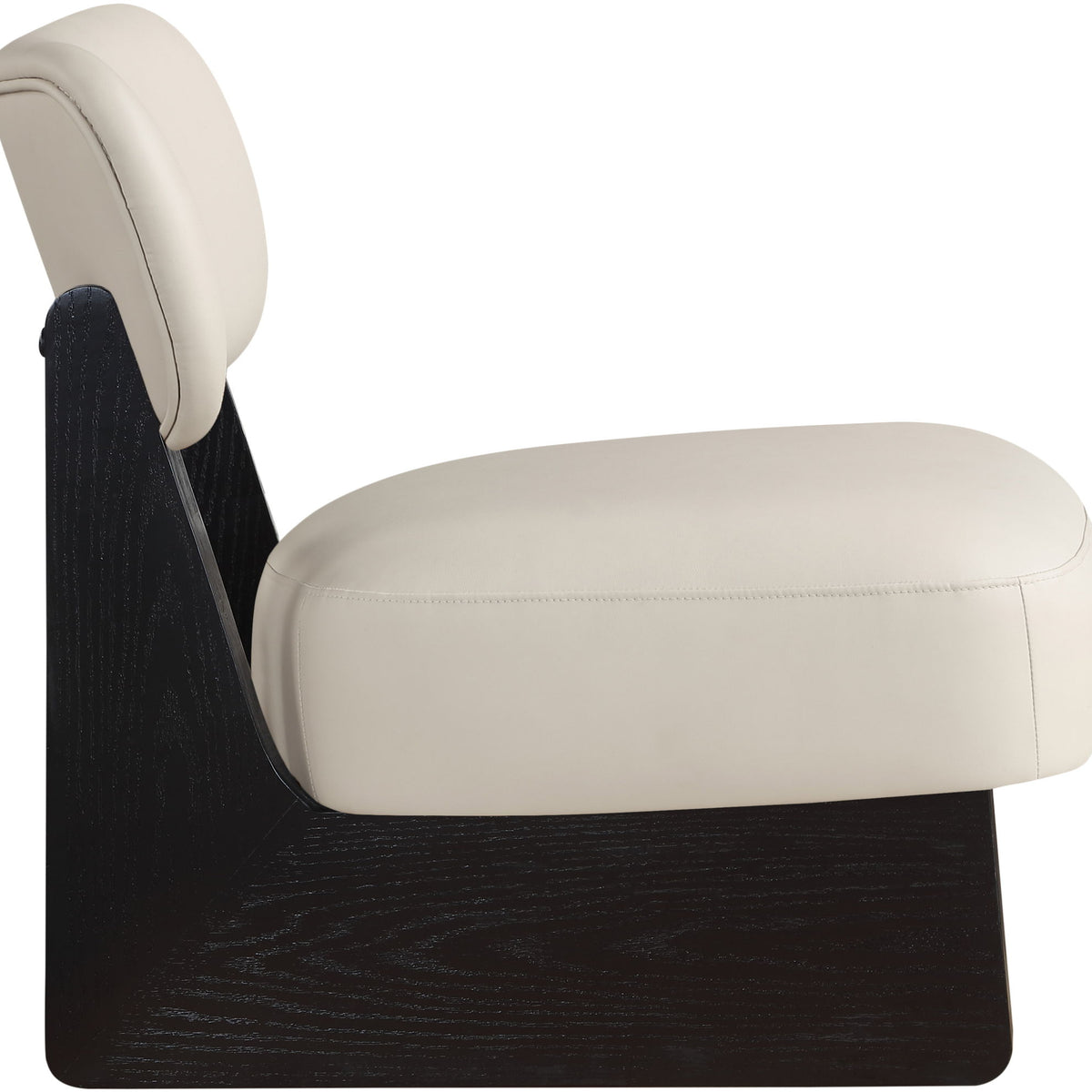 Vetra - Vegan Leather Upholstered Accent Chair - Taupe / Painted Black