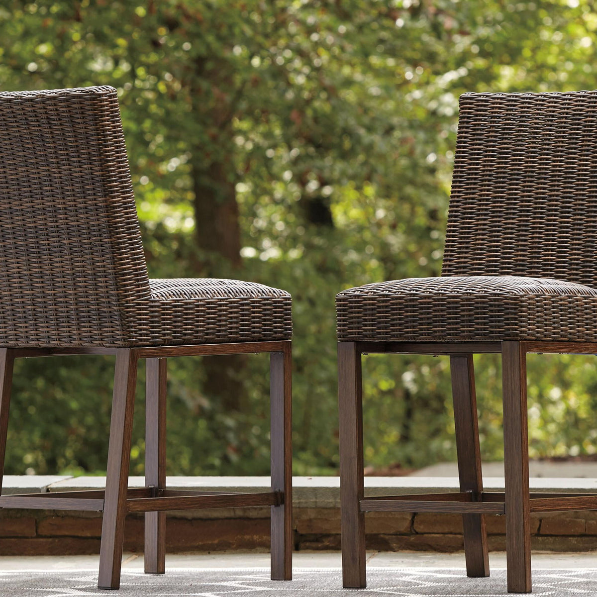 Paradise Trail - Barstool (Set of 2) - Medium Brown