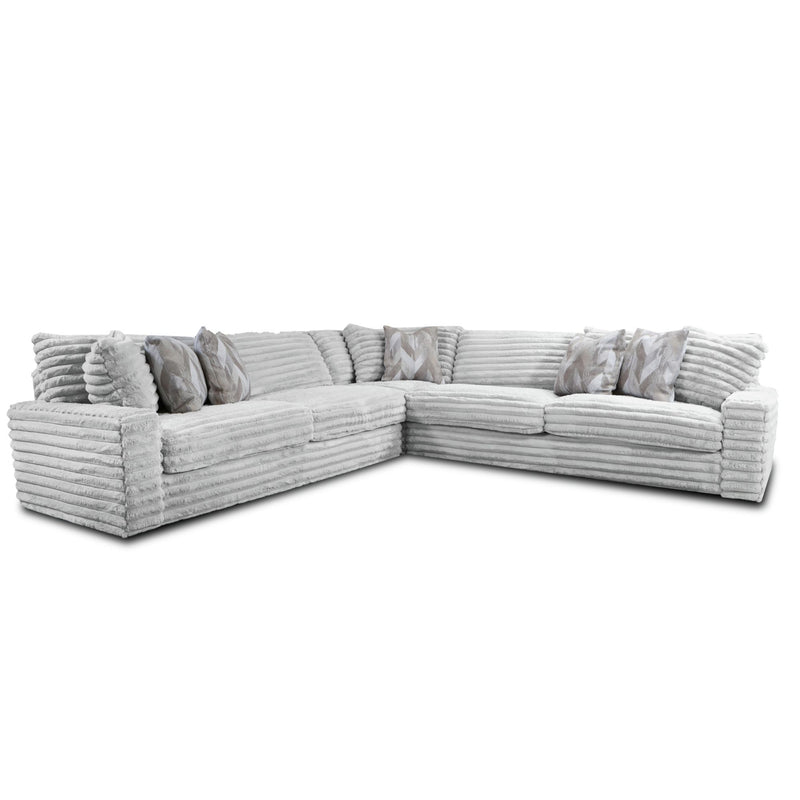 Serene - Sectional Corner With 2 Pillows - Hush Moonstruck