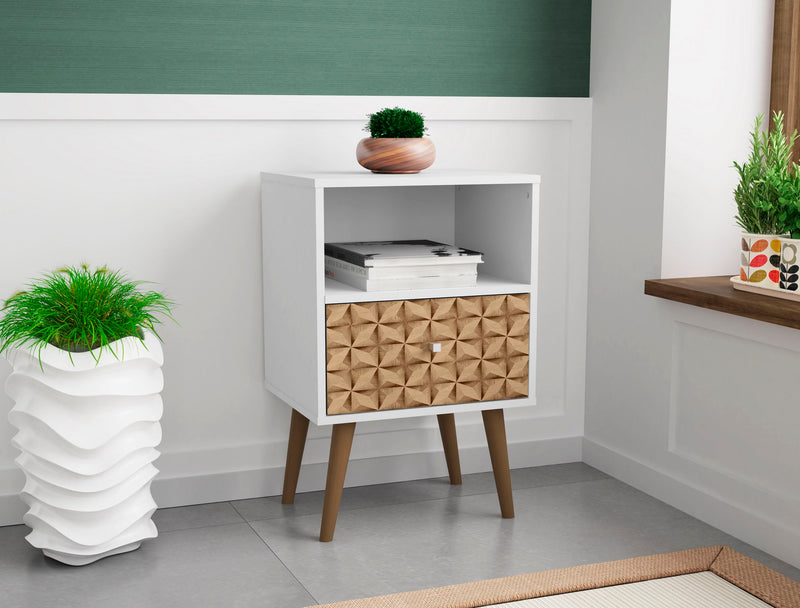 Manhattan Liberty - Nightstand Wtth White Frame