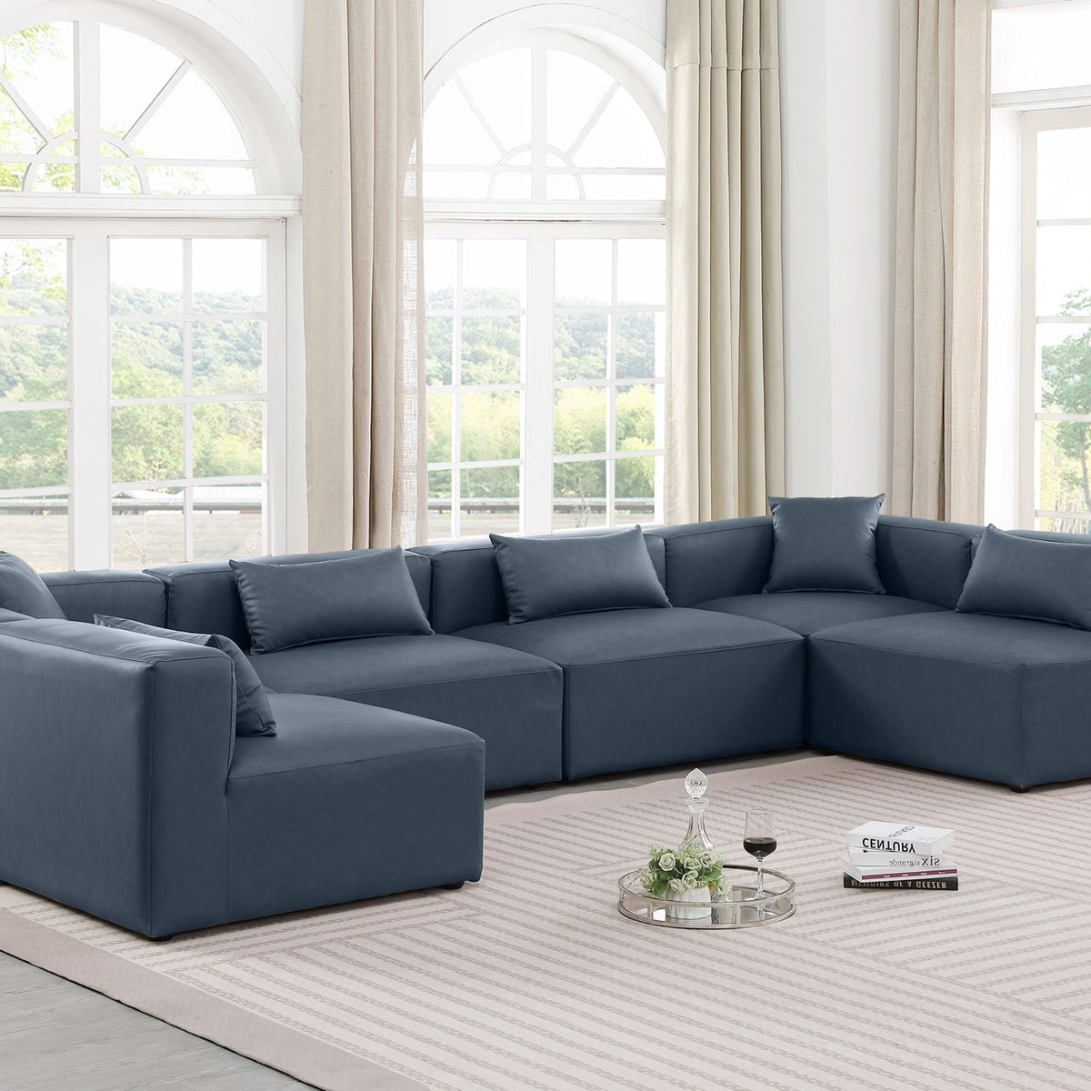 Cube - 6 Piece Modular Armless Sectional