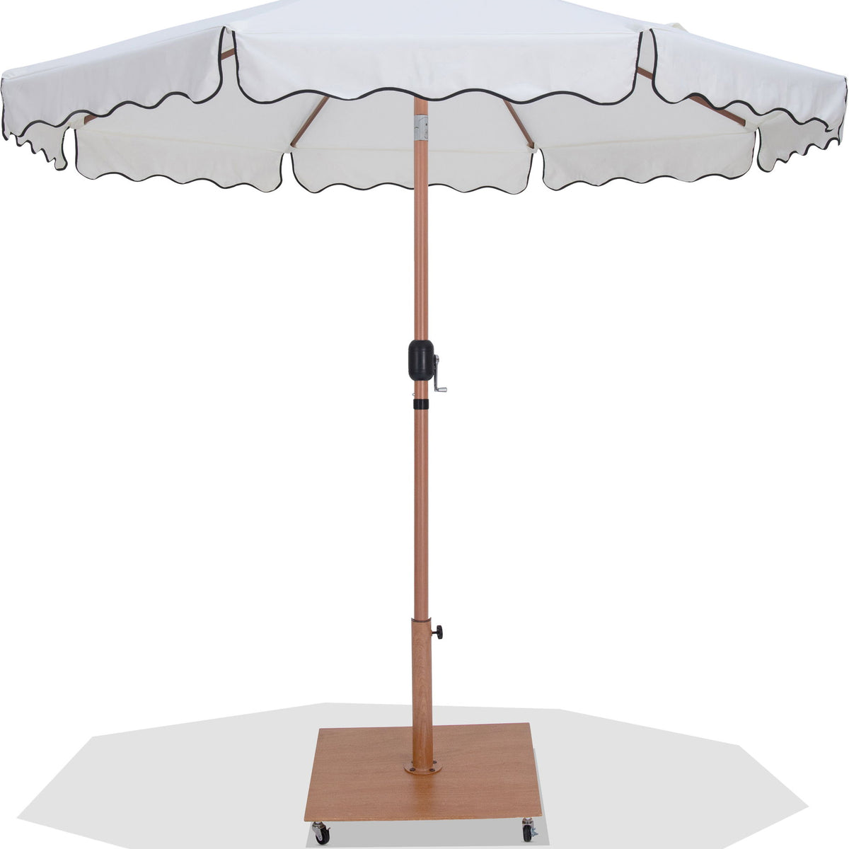 Amalfi - Aluminum Patio Umbrella - Light Brown Base / Light Brown Pole