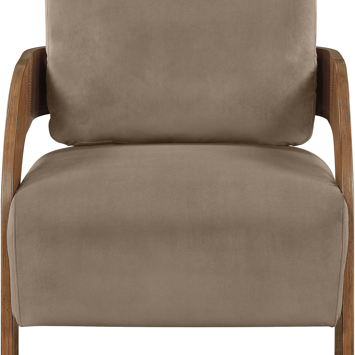 Cedra - Velvet Performance Fabric Upholstered Accent Chair - Brown Frame