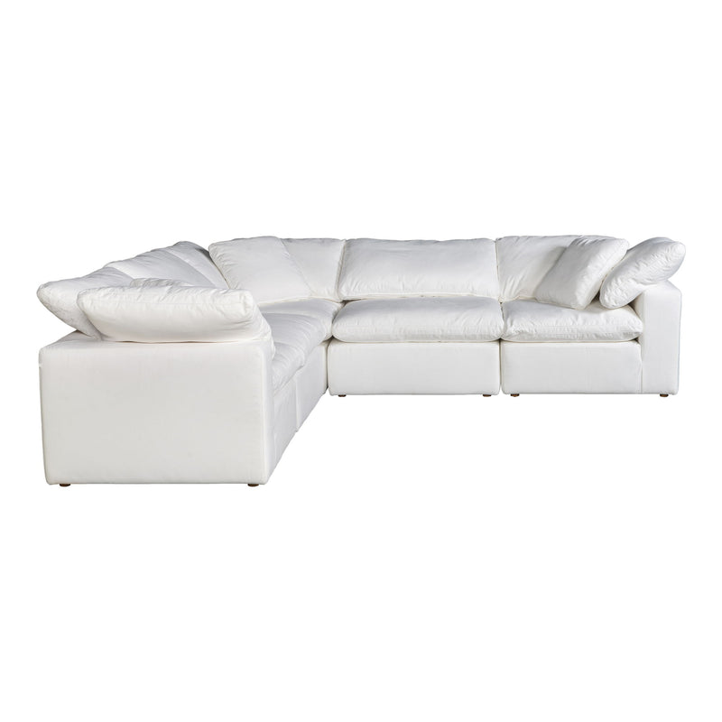 Terra - Livesmart Fabric Condo Classic L Modular Sectional - Cream