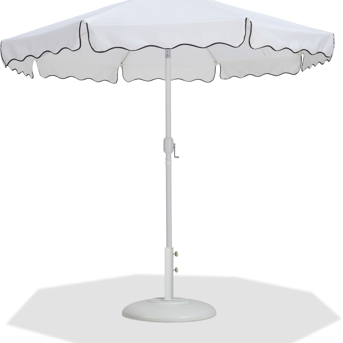 Amalfi - Patio Umbrella - White Base / White Pole