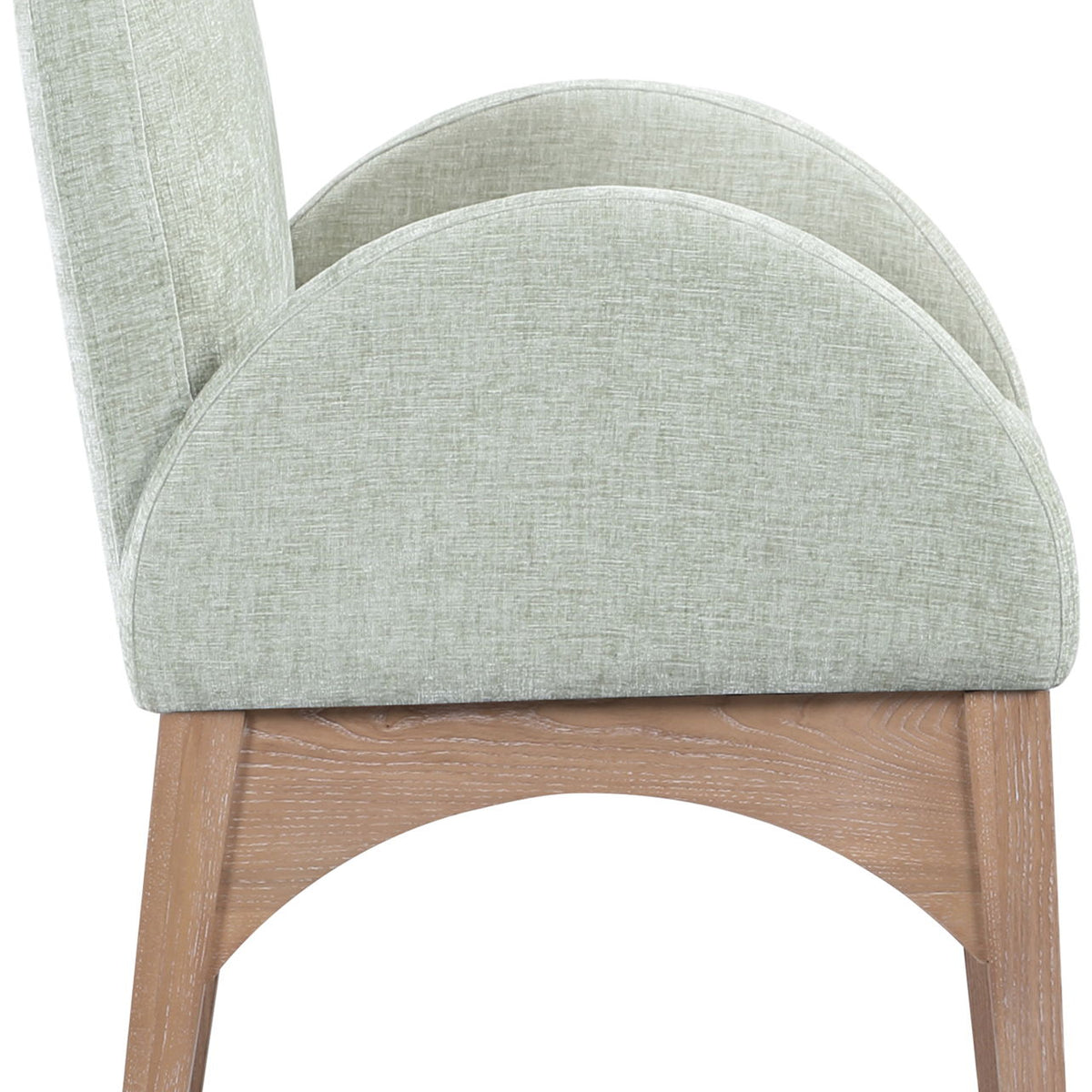 Waldorf - Chenille Dining Arm Chair With Natural Legs