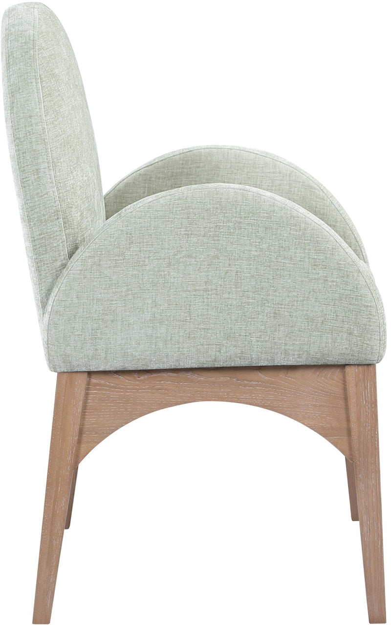 Waldorf - Chenille Dining Arm Chair With Natural Legs