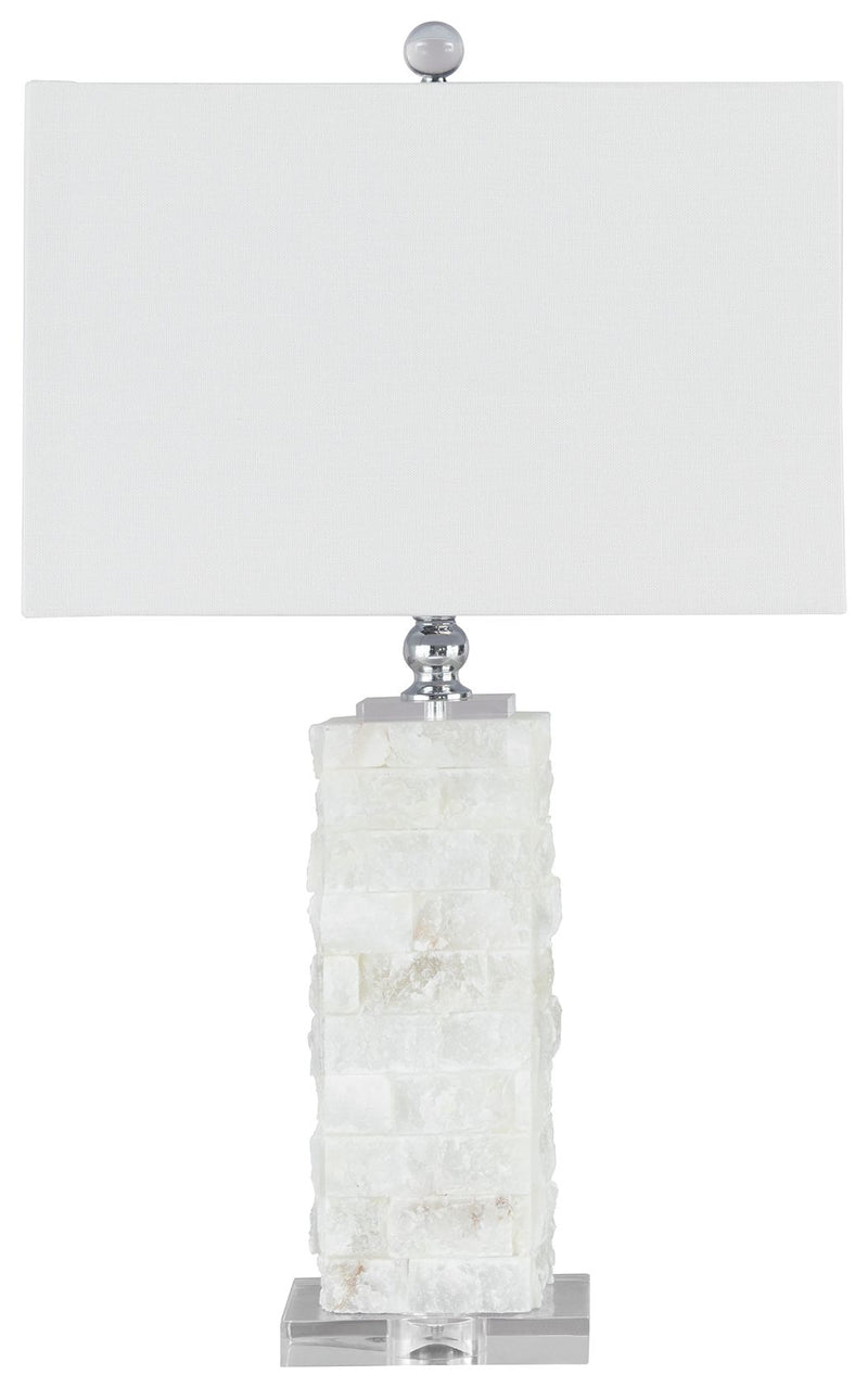 Malise - Alabaster Table Lamp  - White