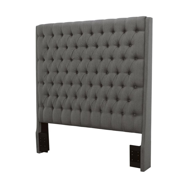 Camille - Upholstered Queen Panel Headboard - Gray