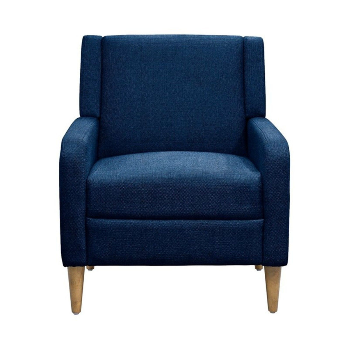 Upholstered Accent Armchair With Legs - Blue