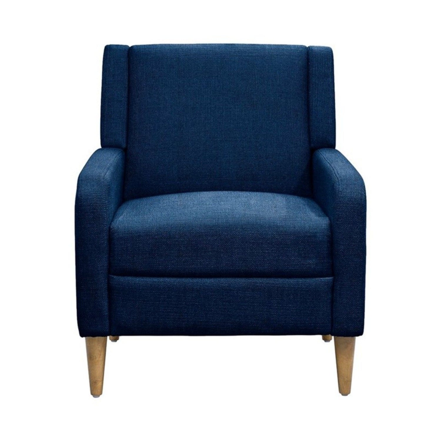Upholstered Accent Armchair With Legs - Blue