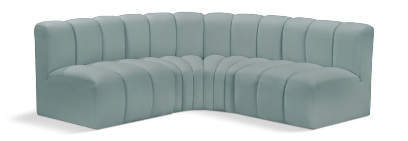 Arc - Faux Leather 4 Piece Corner Modular Sofa
